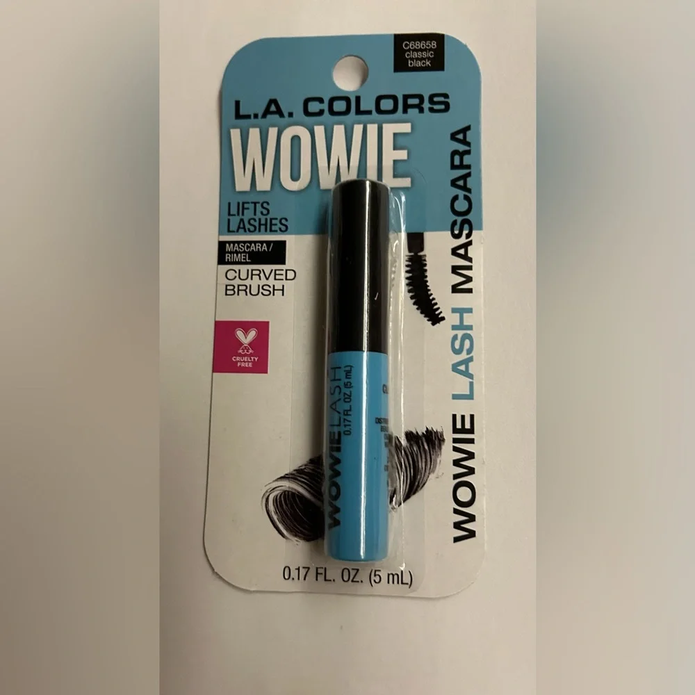 New Two L.A. Colors Wowie Mascara Classic Black Lifts Lashes 0.17 oz (5 mL)